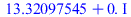 `+`(13.32097545, `*`(0., `*`(I)))
