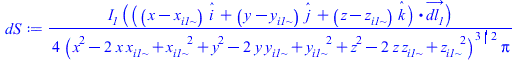 dS := `*`(I__1, `*`(Typesetting:-delayDotProduct(`+`(`*`(`+`(x, `-`(x__i1)), `*`(`#mover(mi(