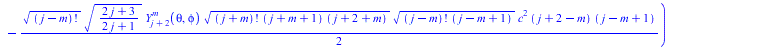Typesetting:-mprintslash([L := `+`(`/`(`*`(2, `*`(`+`(`-`(`*`(cos(theta), `*`(_r))), `*`(sin(theta), `*`(_theta))), `*`(mu, `*`(`+`(`*`(`+`(`-`(`*`(`/`(1, 2), `*`(`+`(`*`(`^`(cos(theta), 2), `*`(`^`(r...