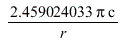 `/`(`*`(`*`(2.459024033, Pi), `*`(A)), `*`(r))