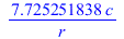 `+`(`/`(`*`(7.725251838, `*`(A)), `*`(r)))
