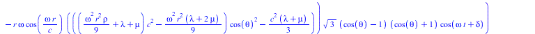 Typesetting:-mprintslash([E10__r := `+`(`-`(`/`(`*`(`/`(9, 2), `*`(`^`(2, `/`(1, 2)), `*`(`+`(`*`(`+`(`*`(`+`(`*`(`+`(`*`(`/`(1, 9), `*`(`^`(omega, 2), `*`(`^`(r, 2), `*`(rho)))), lambda, mu), `*`(`^`...