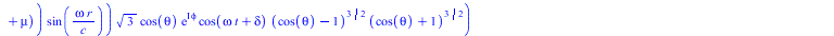 Typesetting:-mprintslash([E11__r := `+`(`/`(`*`(`/`(9, 2), `*`(`+`(`-`(`*`(r, `*`(omega, `*`(`+`(`*`(`/`(1, 9), `*`(`^`(r, 2), `*`(`+`(`*`(`^`(c, 2), `*`(rho)), `-`(lambda), `-`(`*`(2, `*`(mu)))), `*`...